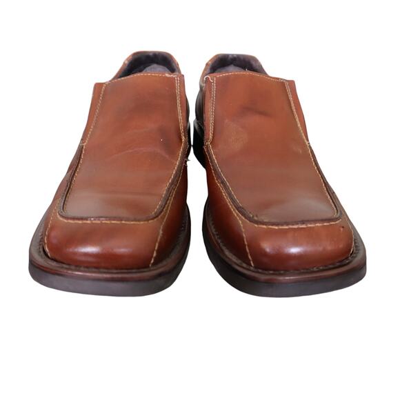 Venturini Mens Slip On Zeland Loafer Size 9.5 Brown Leather Comfort Dress Square - Picture 3 of 10